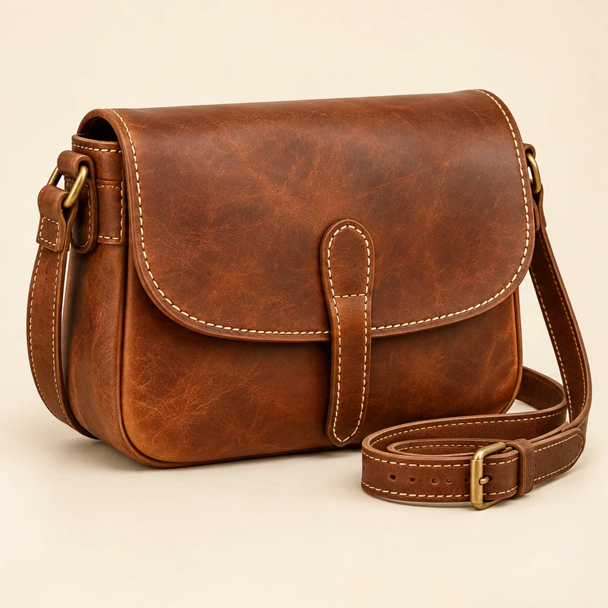 Prairie Stitch Saddle in Chestnut
